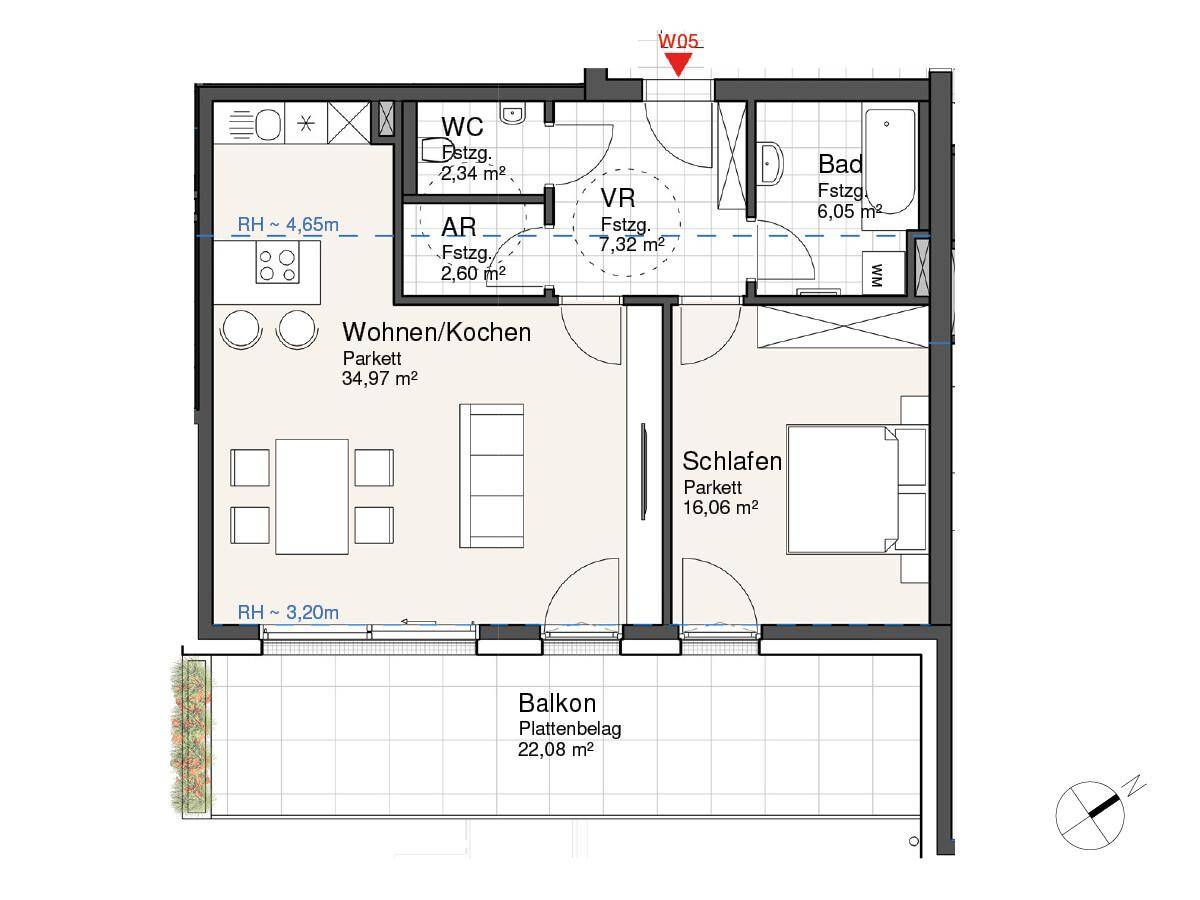 AmSonnenhang - Grundriss W5