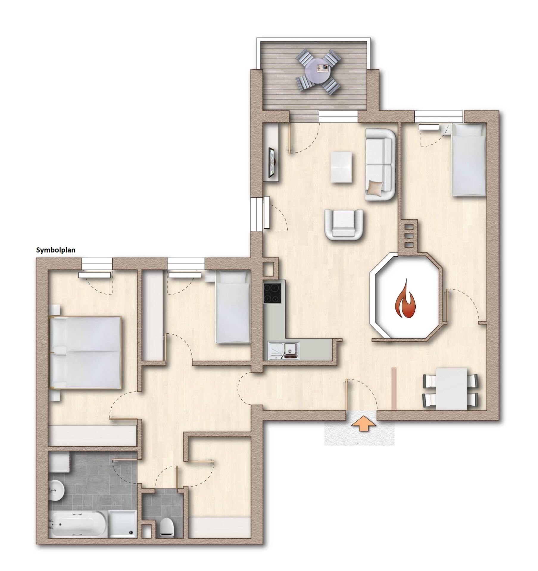 Wohnungsplan (Symbolplan)