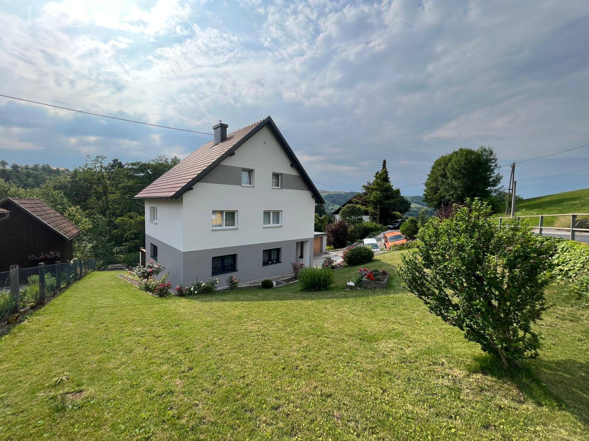 Ansicht mit Garten