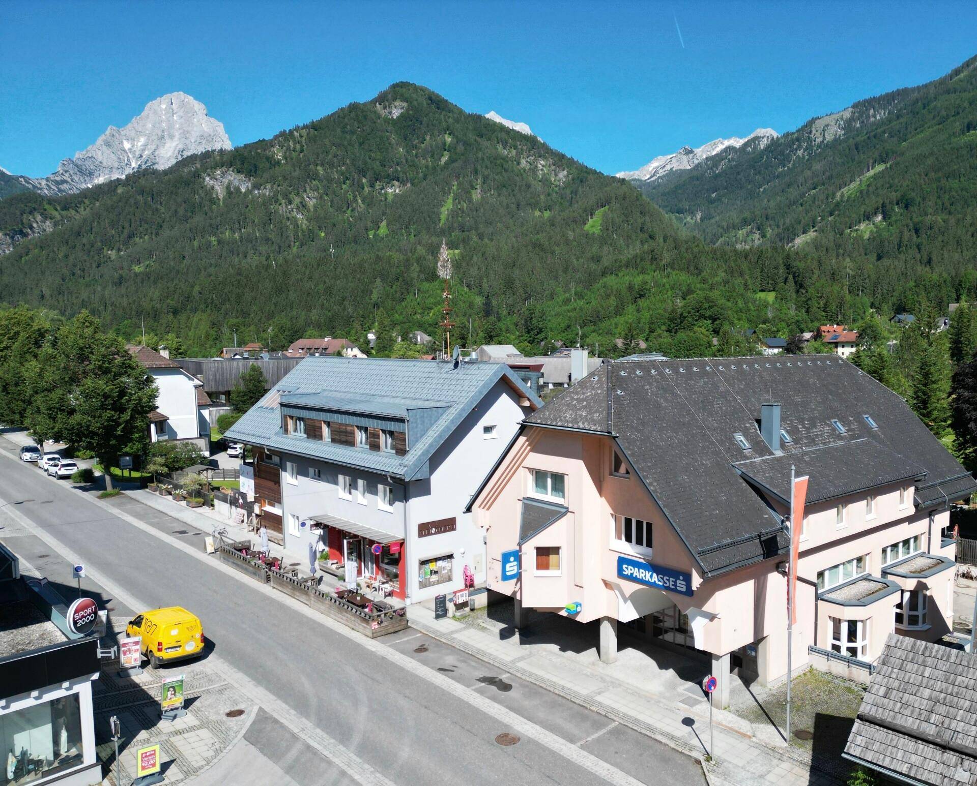 Drohnenfoto Geschäftslokal Hinterstoder