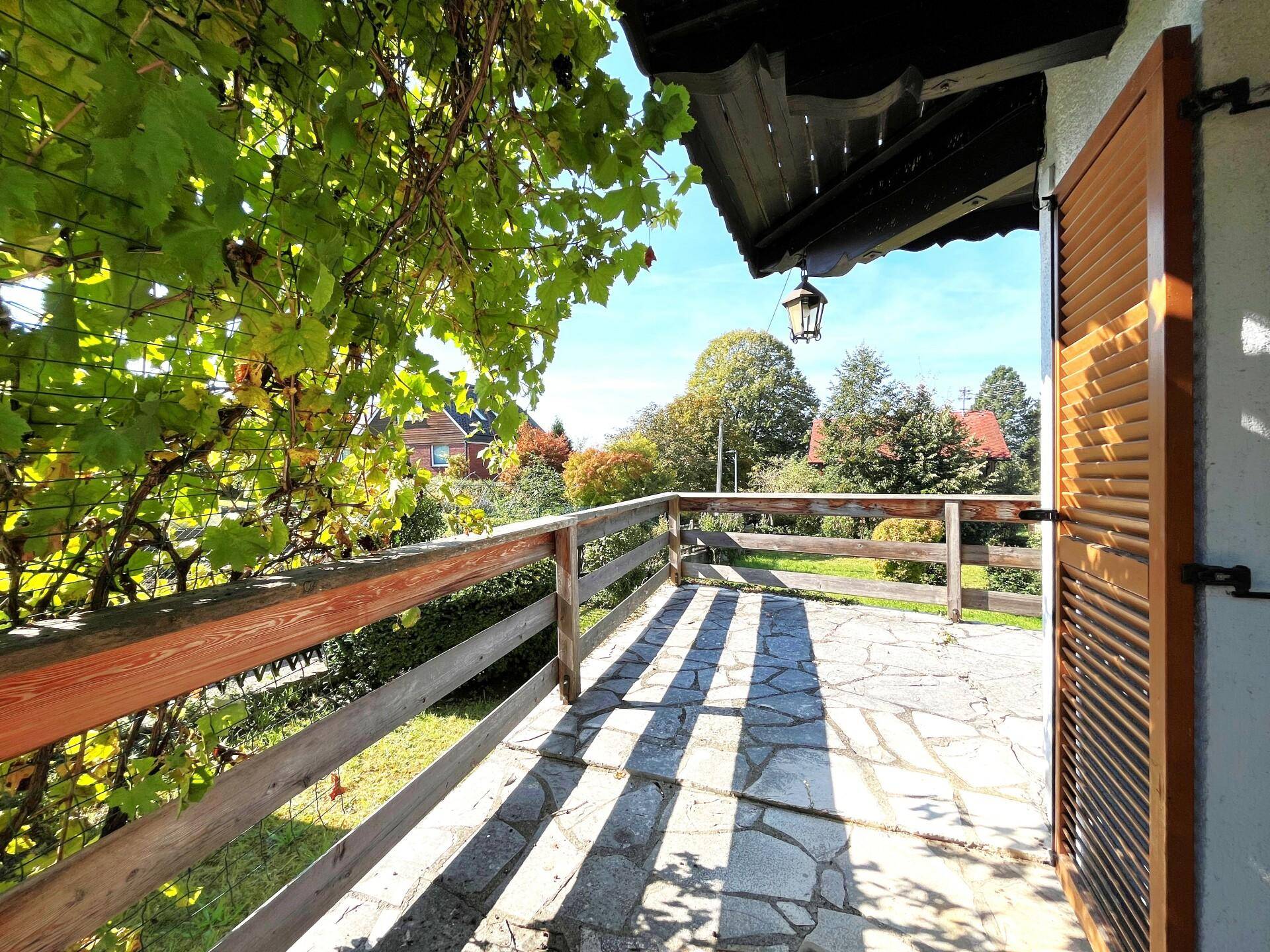 EG Terrasse mit Weinranken