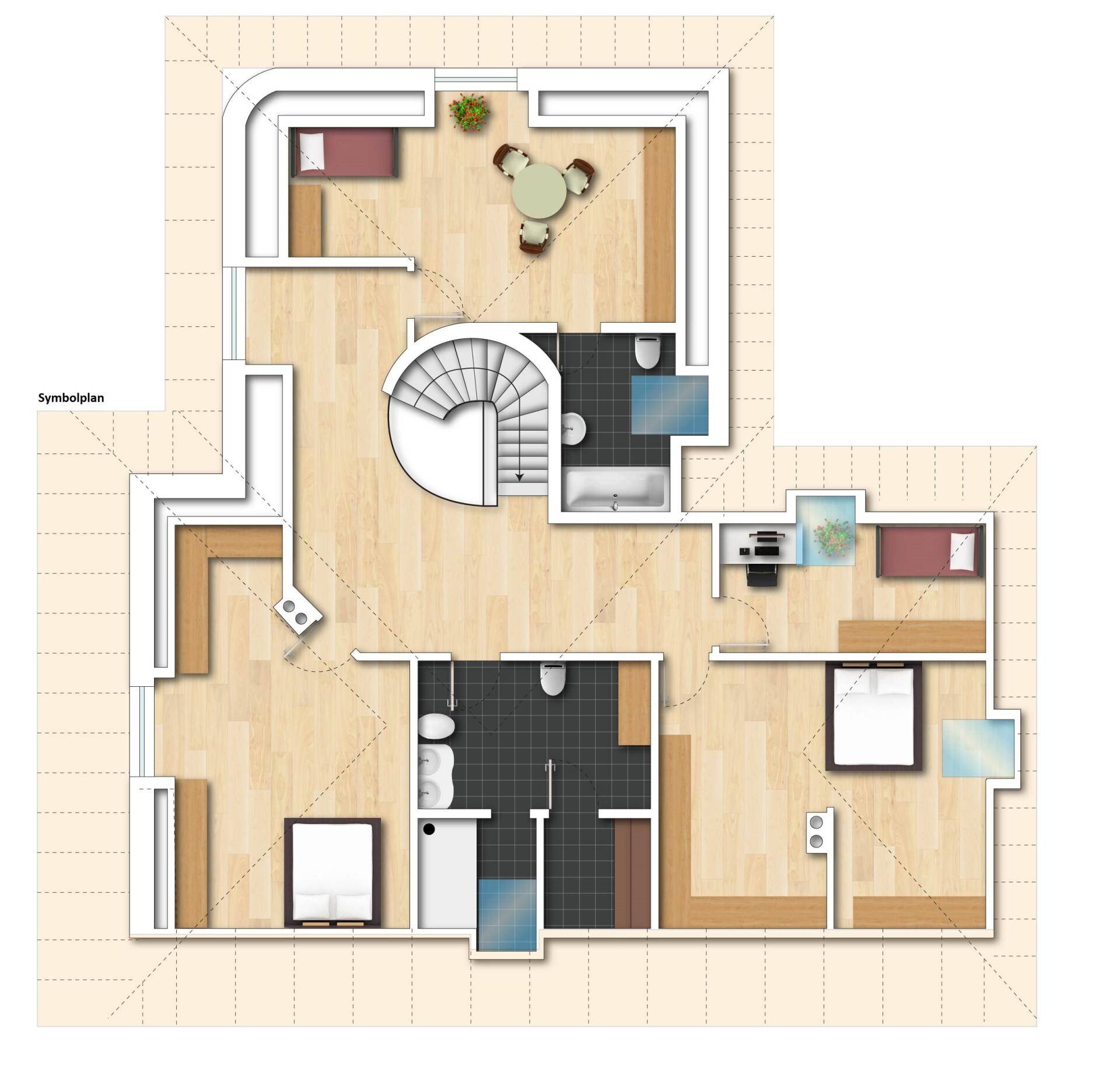 Plan Obergeschoss (Symbolplan)