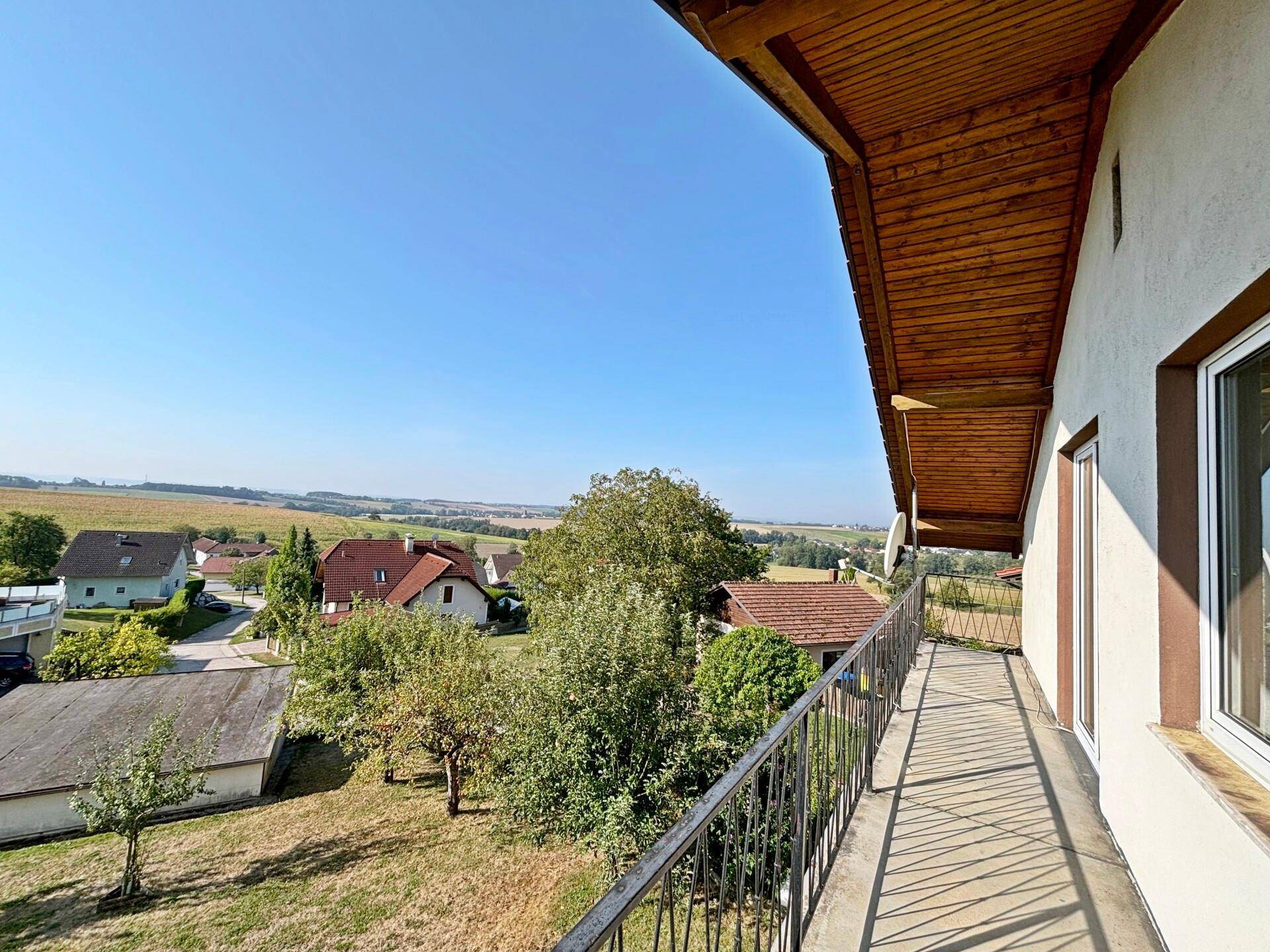 Ausblick Balkon Dachgeschoss