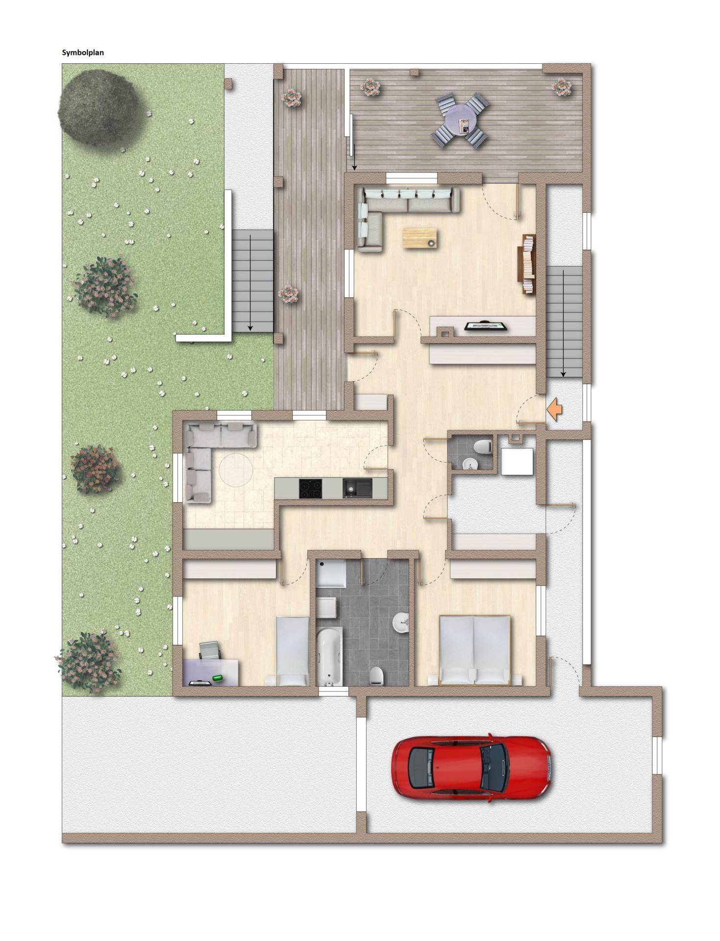 Plan Erdgeschoss (Symbolplan)