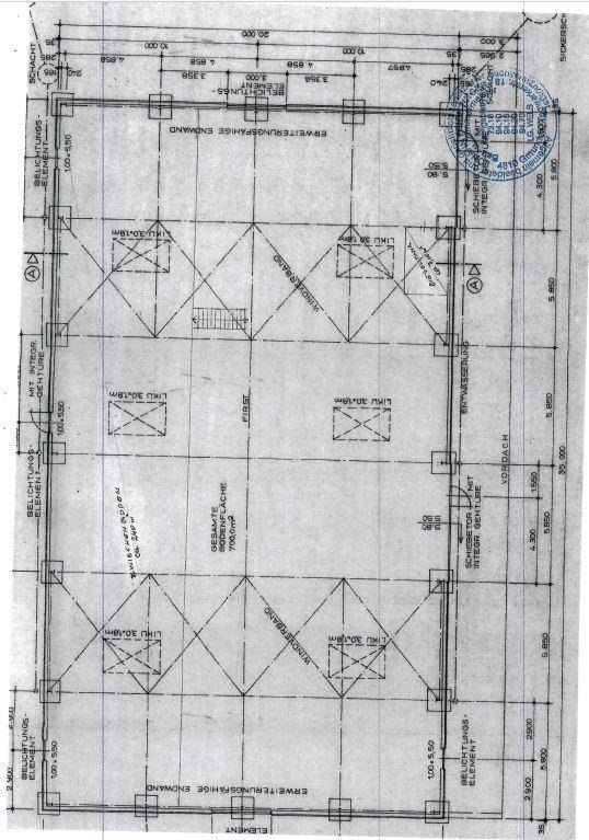 Grundrissplan Halle 1