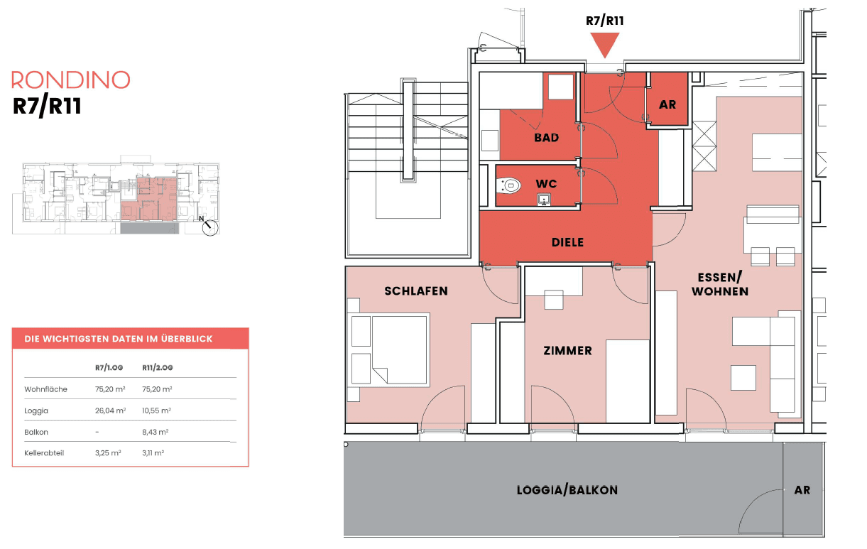 Grundriss Parco Urbano R7