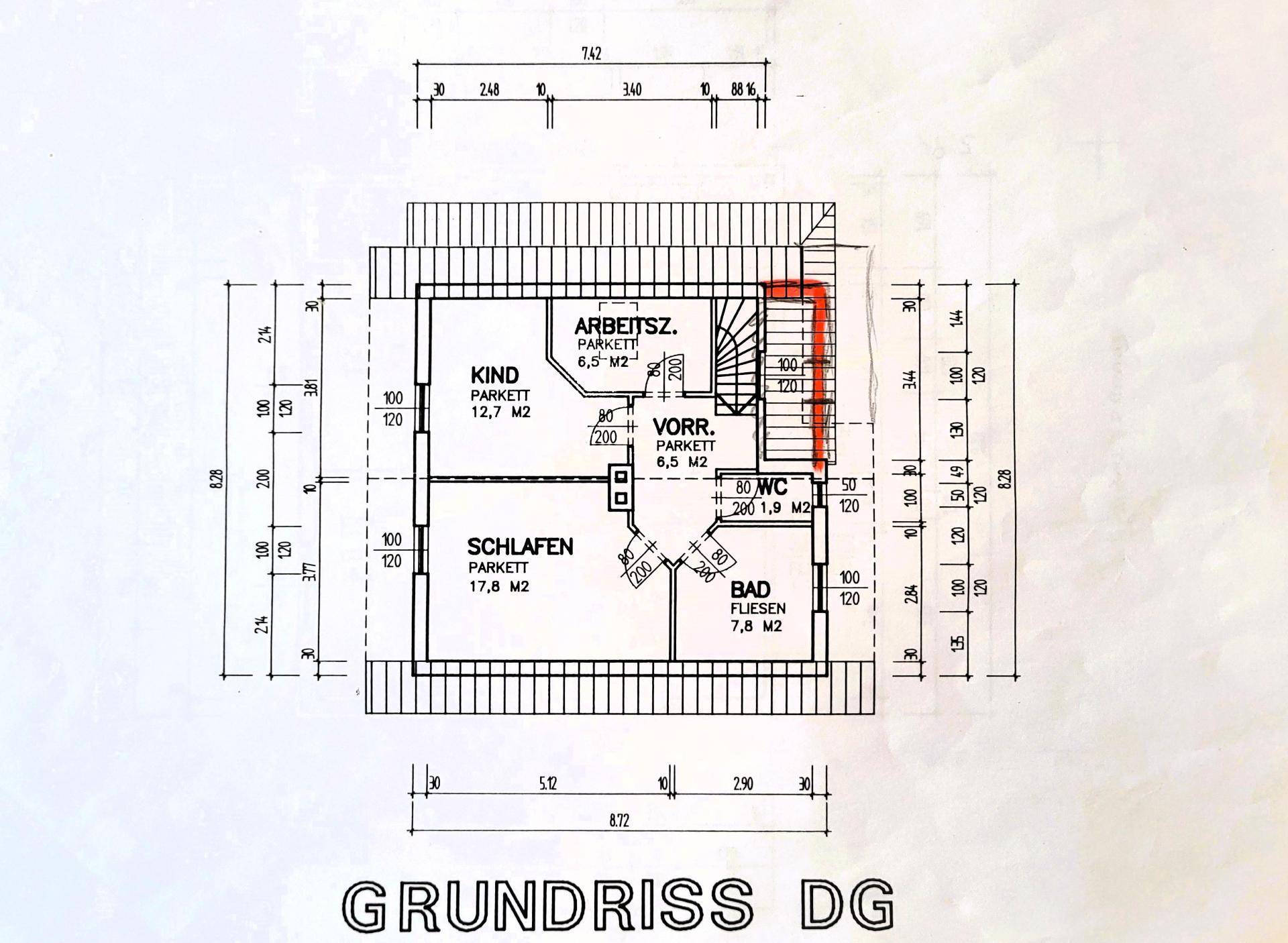 Grundriss Dachgeschoss