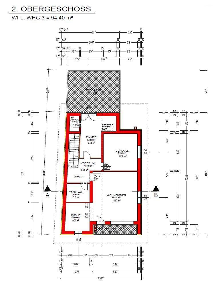 Grundrissplan 2. Obergeschoss