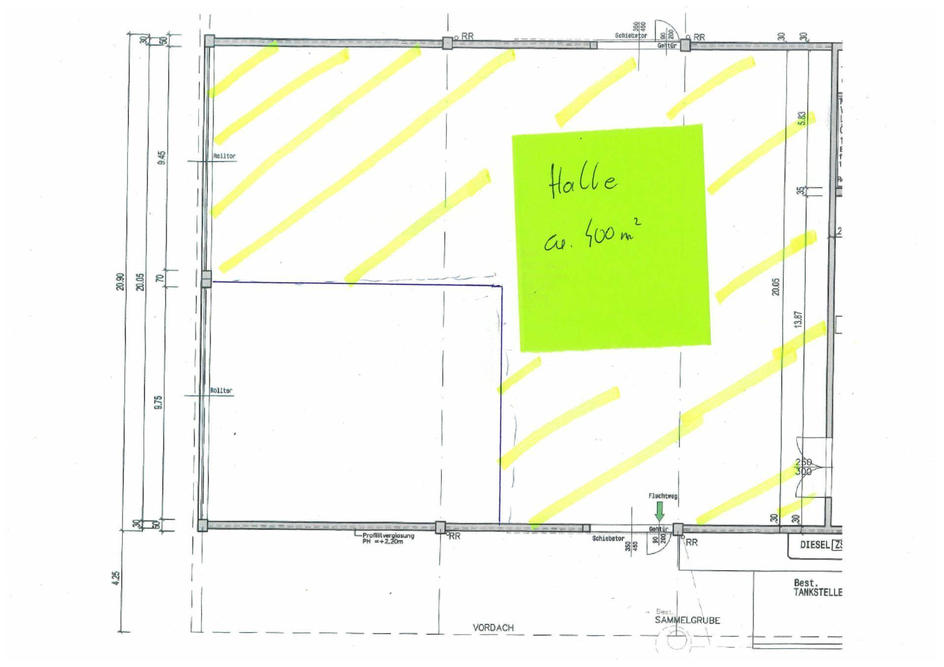 Plan Lagerhalle Lambach
