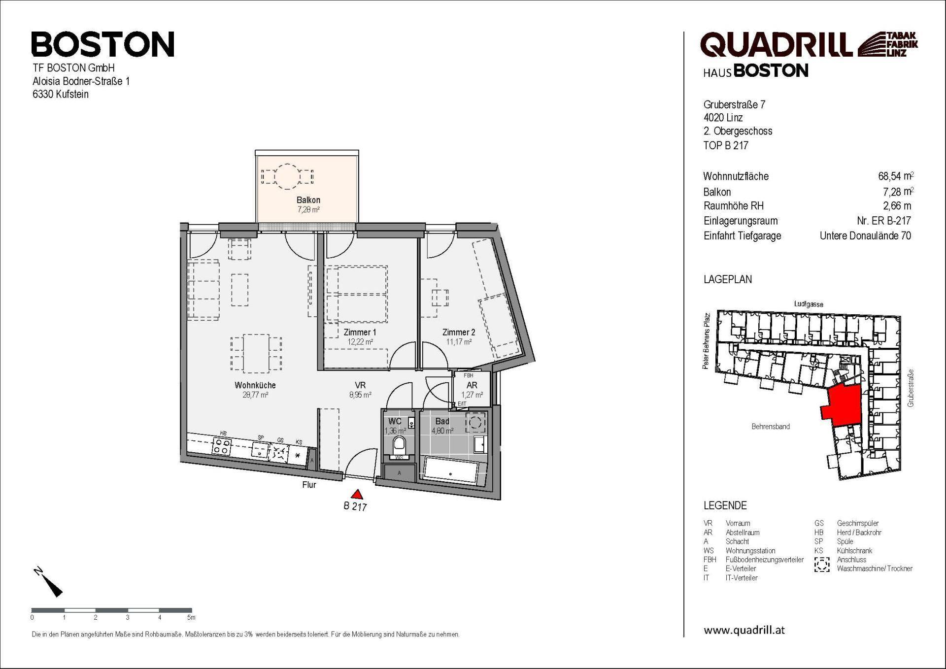 Grundriss TOP B217