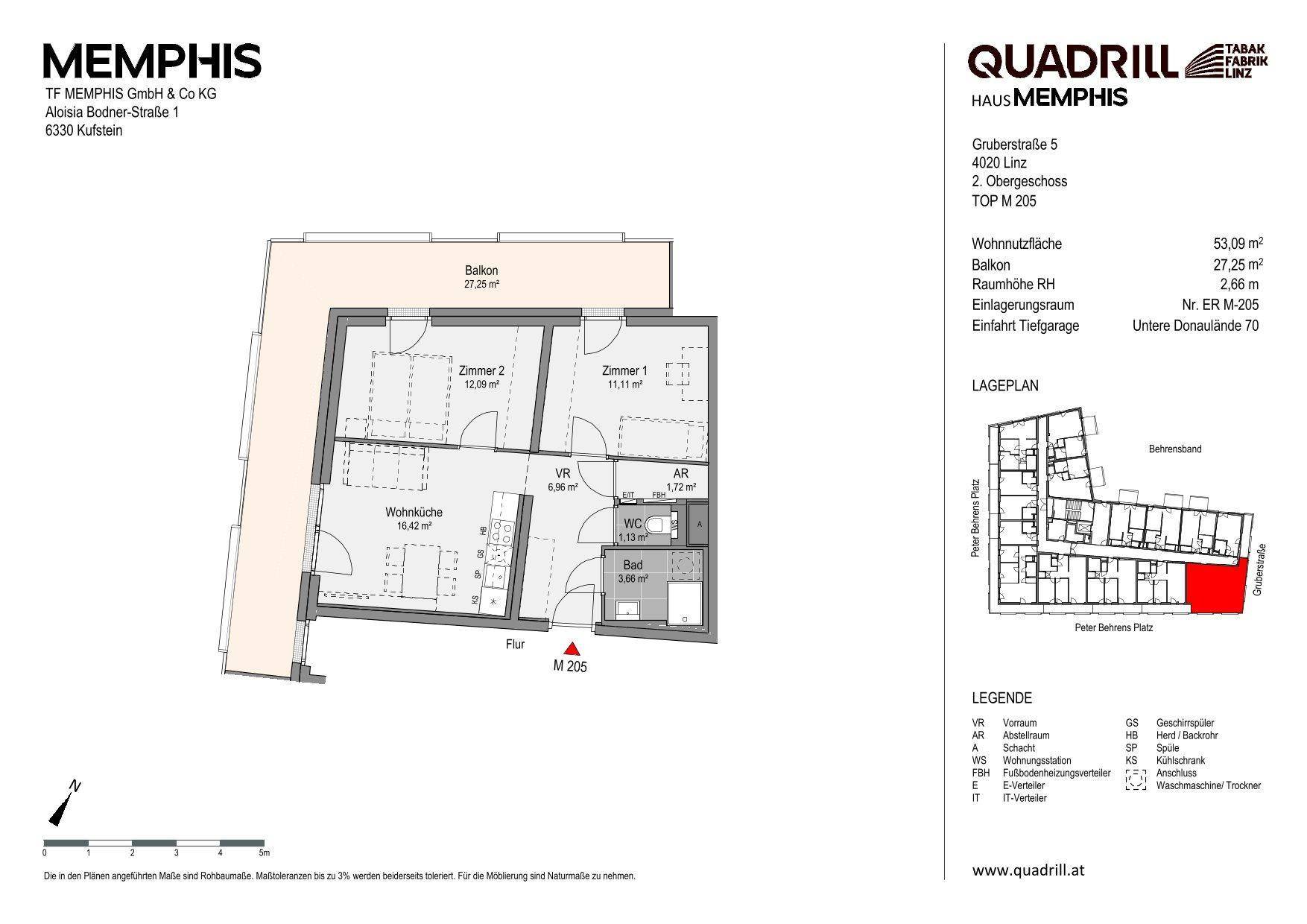 Grundriss TOP M205