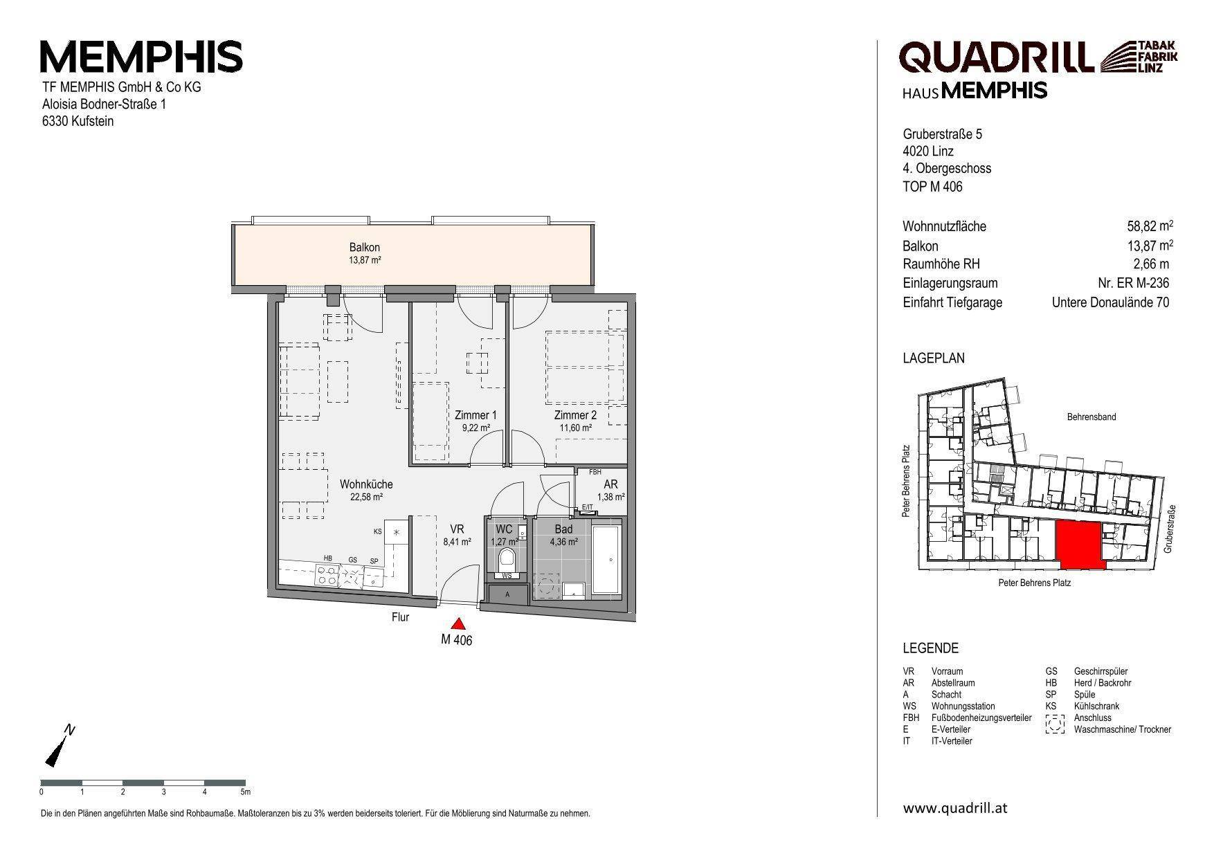 Grundriss TOP M406