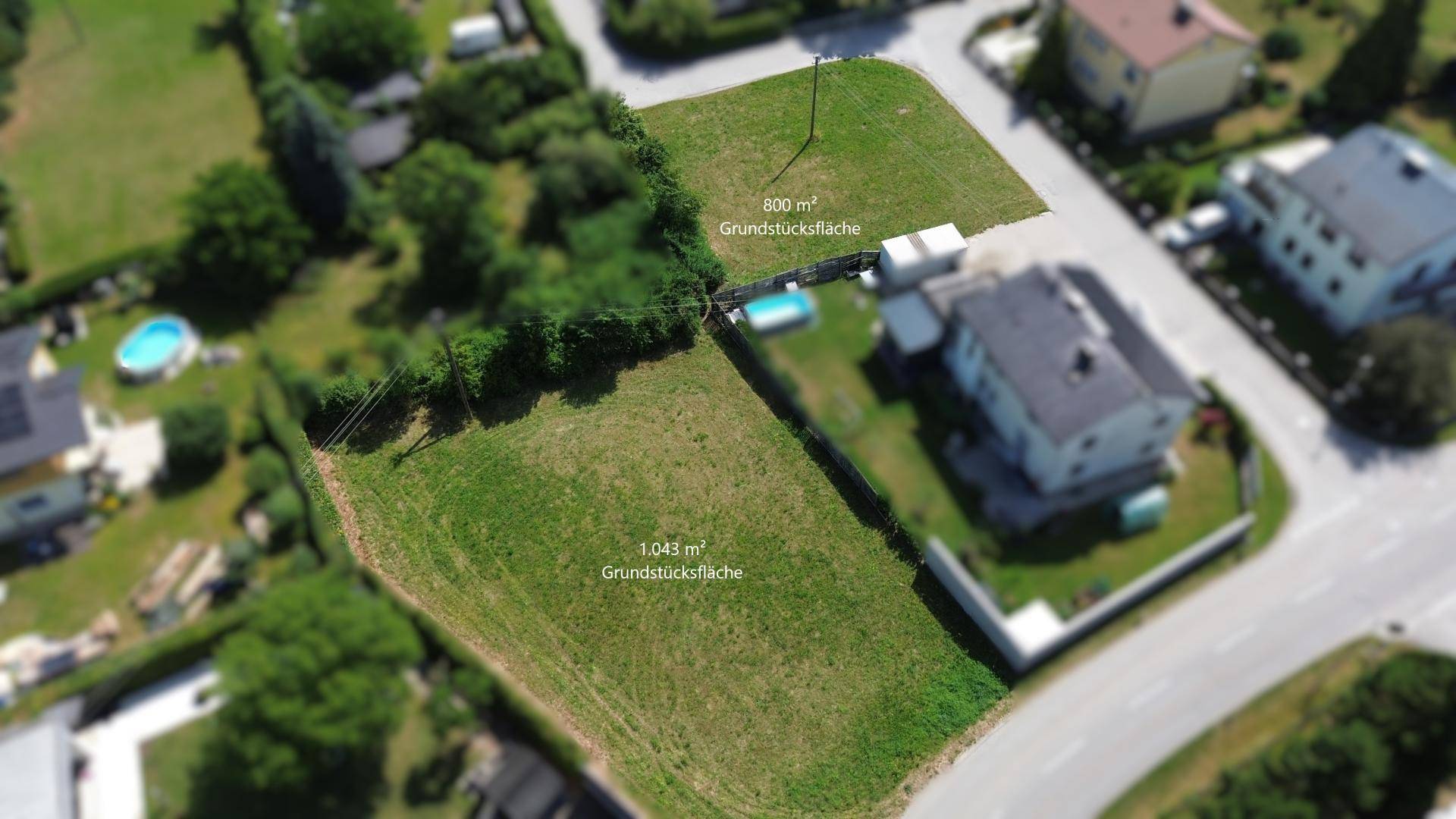 Drohnenaufnahme - beide Grundstücke