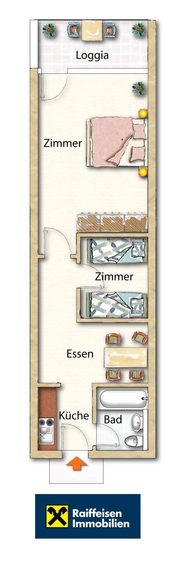 Grundriss Möblierungsvorschlag