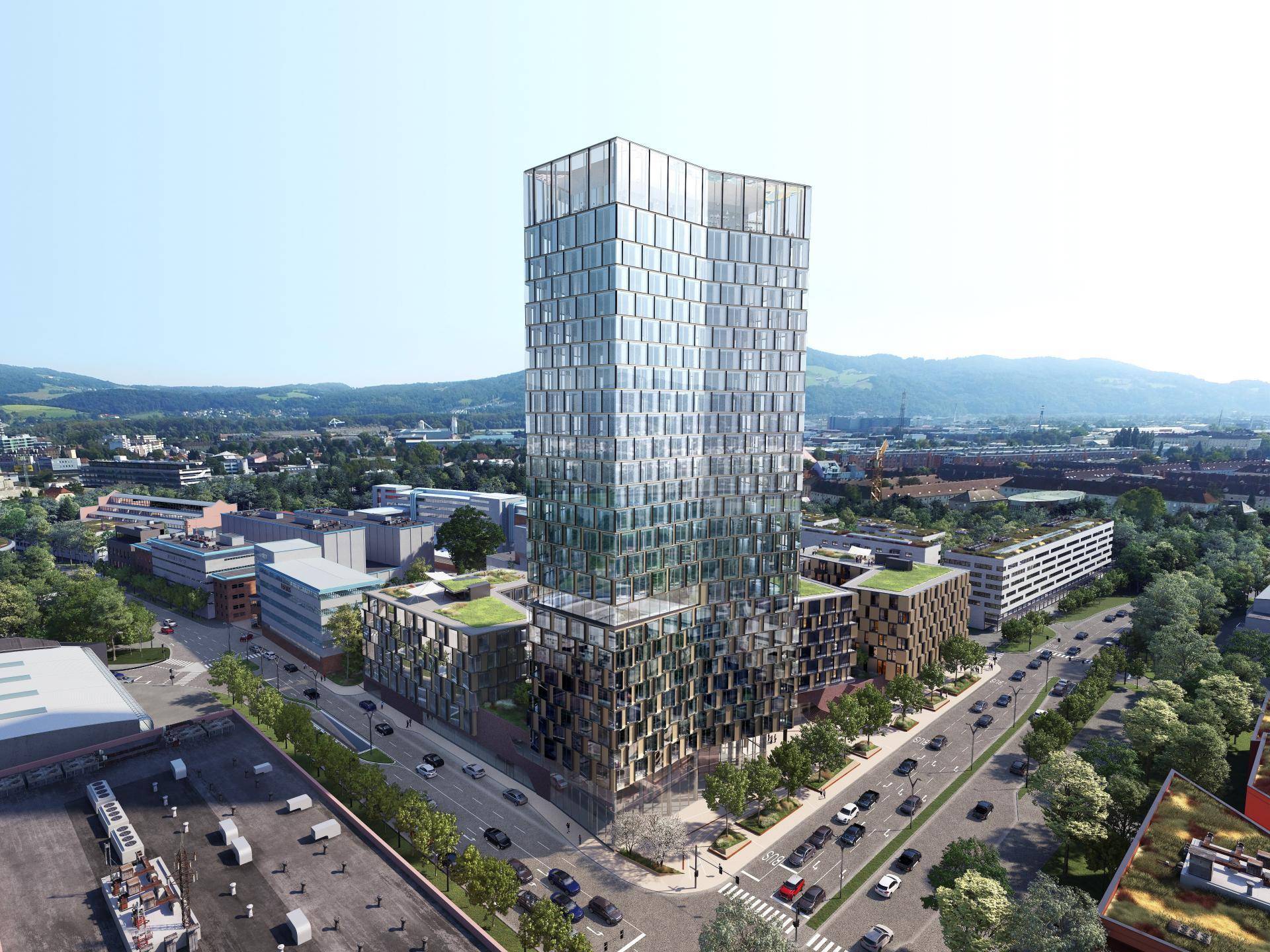 Quadrill_Linz_Turm_Frontal_Symbolbild