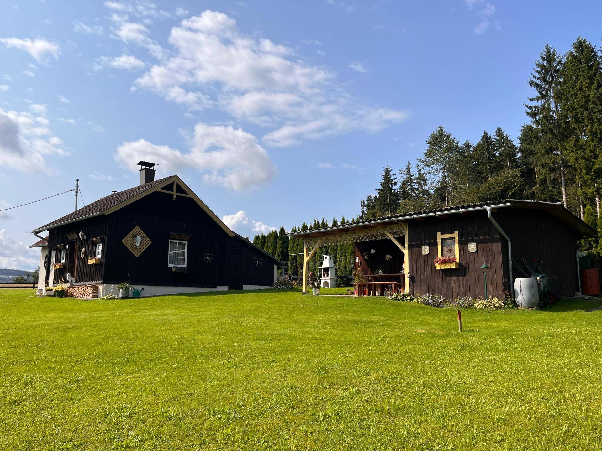 Haus und Gartenhütte