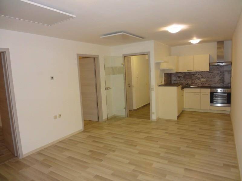 offenes Wohnzimmer mit Küche