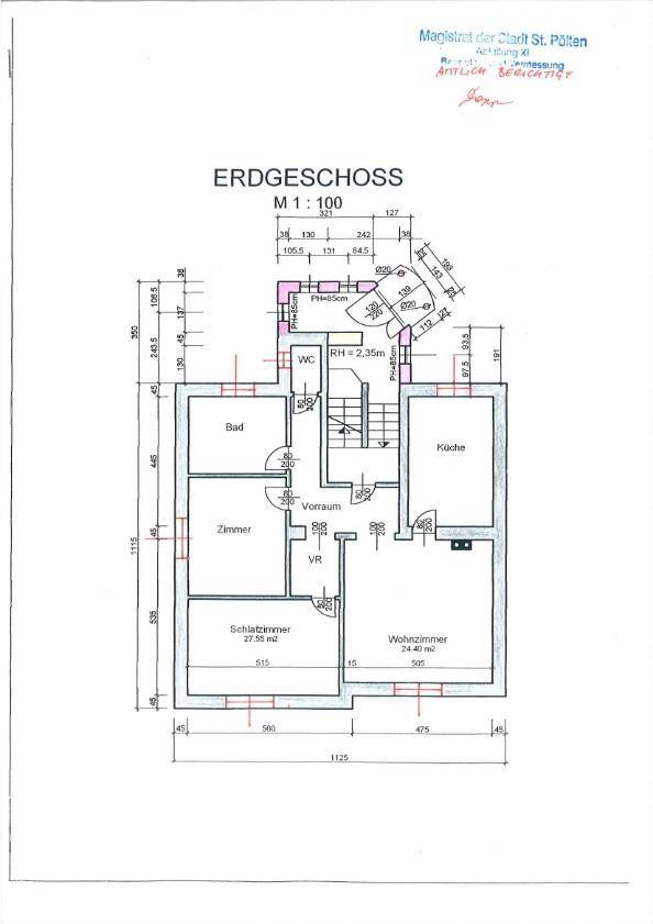 Bestandsplan - Erdgeschoss