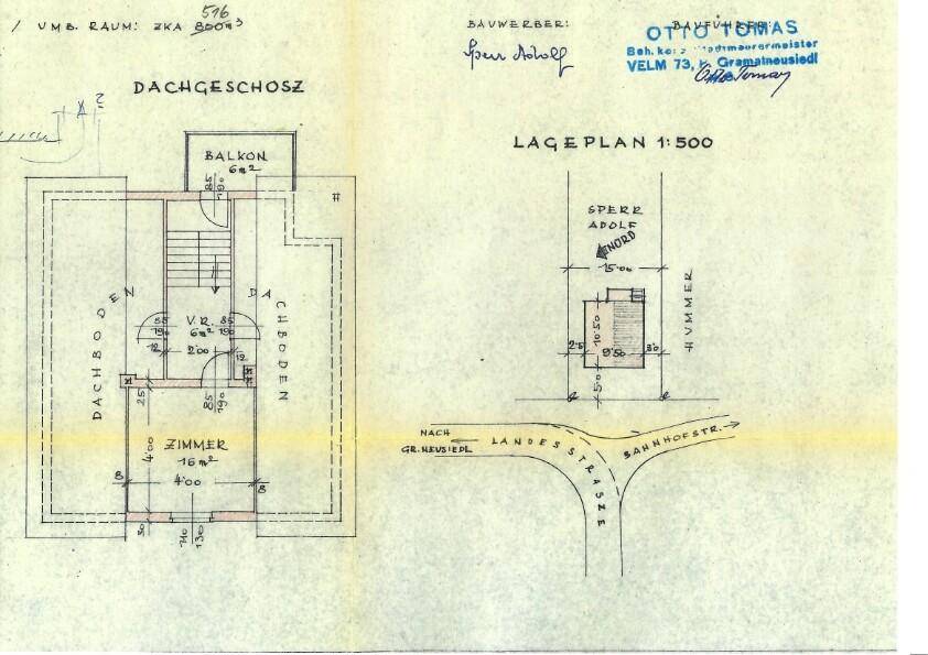 Grundriss DG und Lageplan