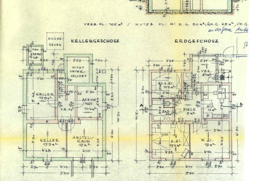 Grundrisse Keller und EG