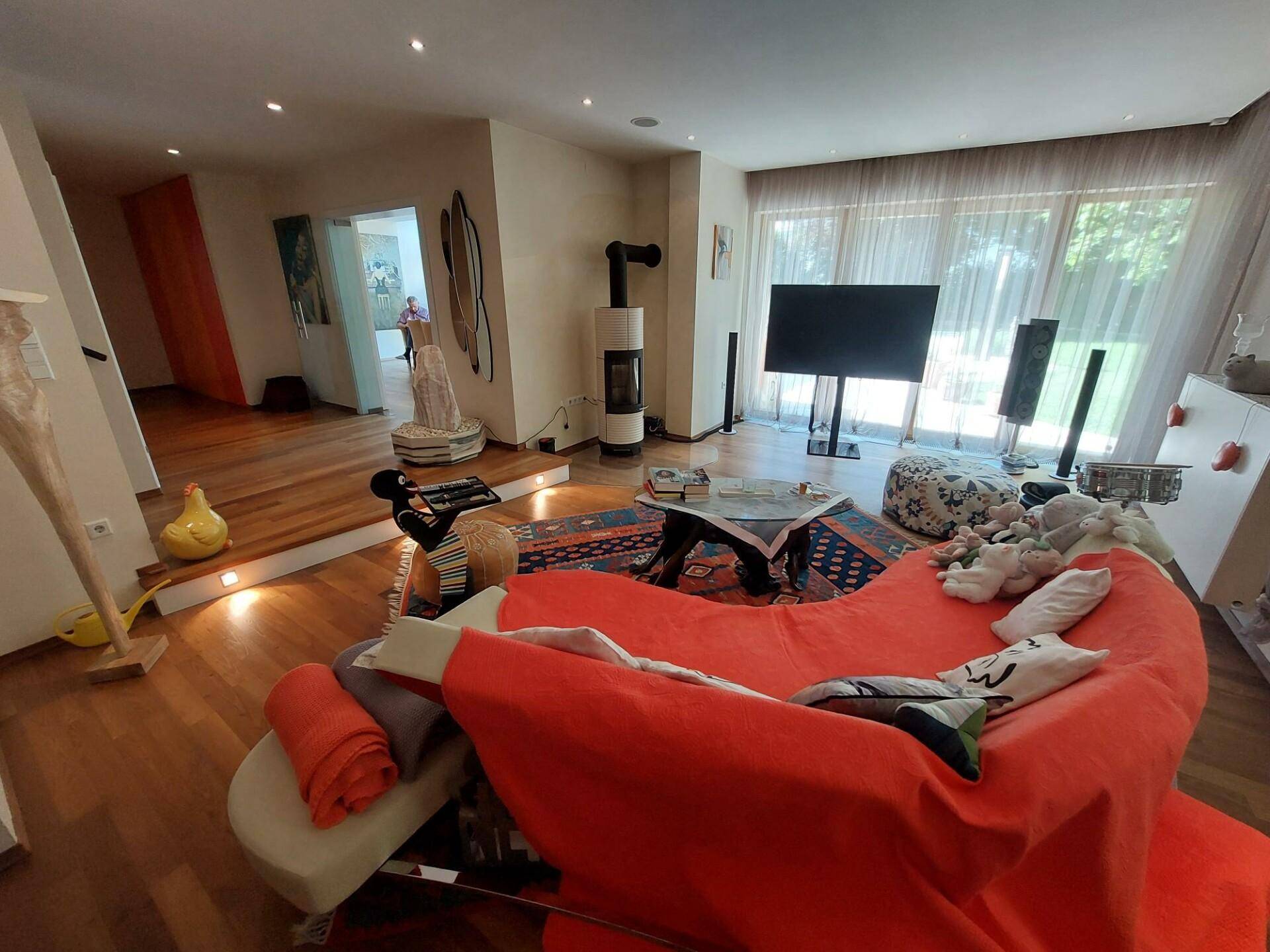 Wohnzimmer mit Schwedenofen