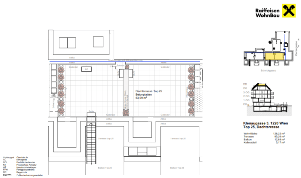 Grundriss Top 25 - Dachterrasse