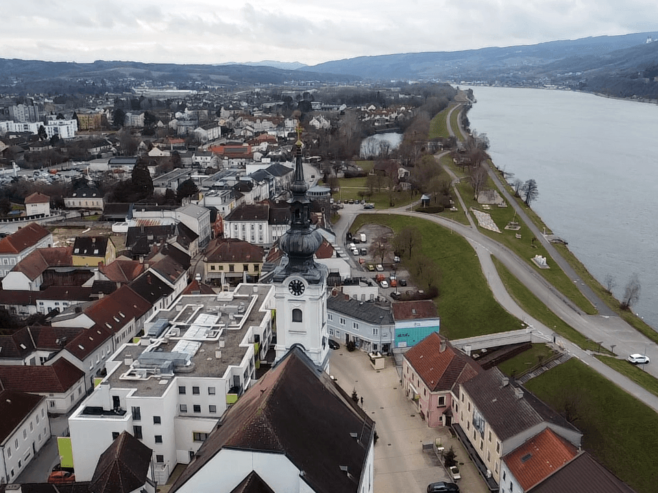 Blick gen Pöchlarner Innenstadt