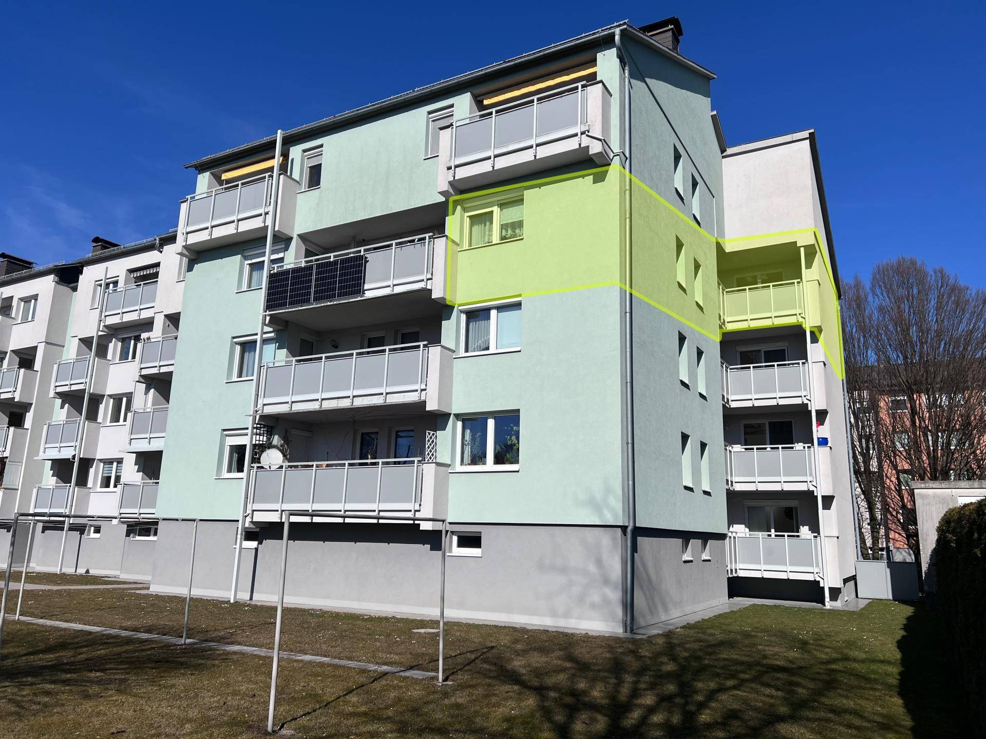 Wohnung außen markiert