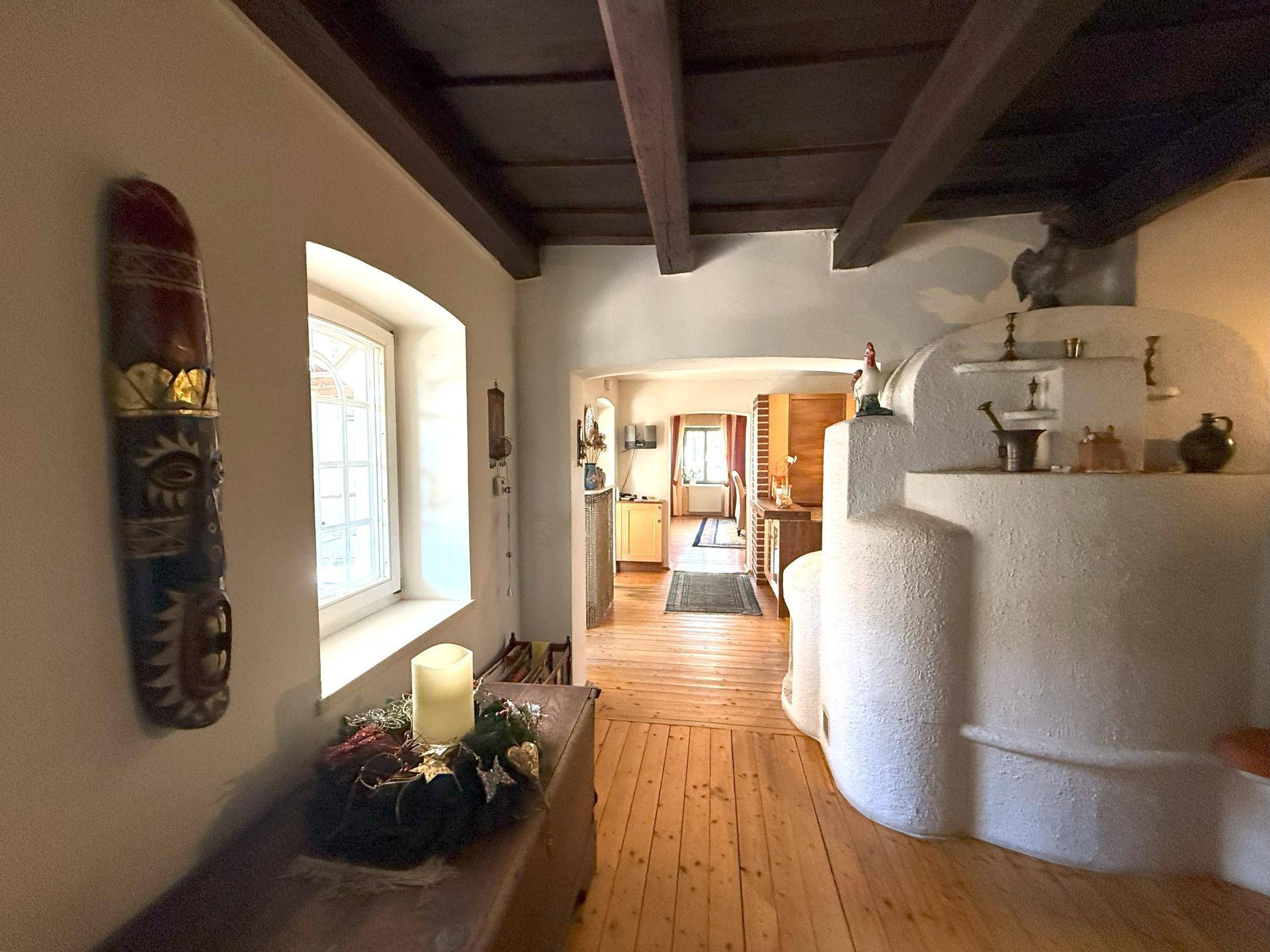 Zimmer mit Kachelofen