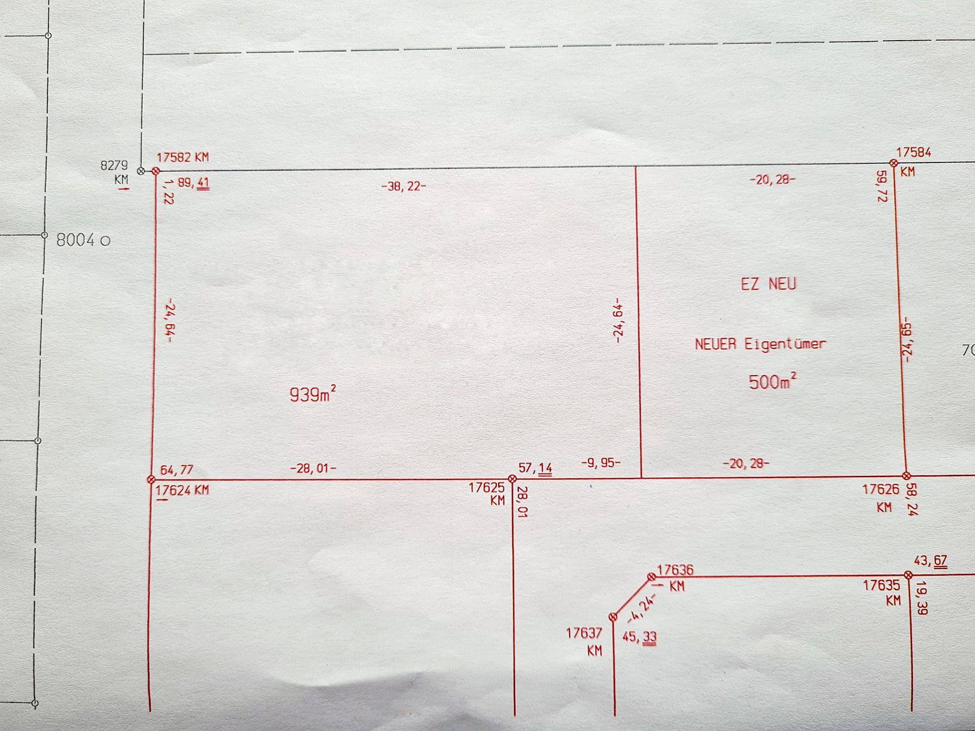 Grundstück 500 m² ca. 20 x 25m