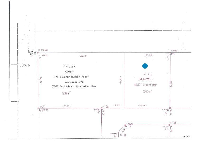 Neues Grundstück mit 500 m²