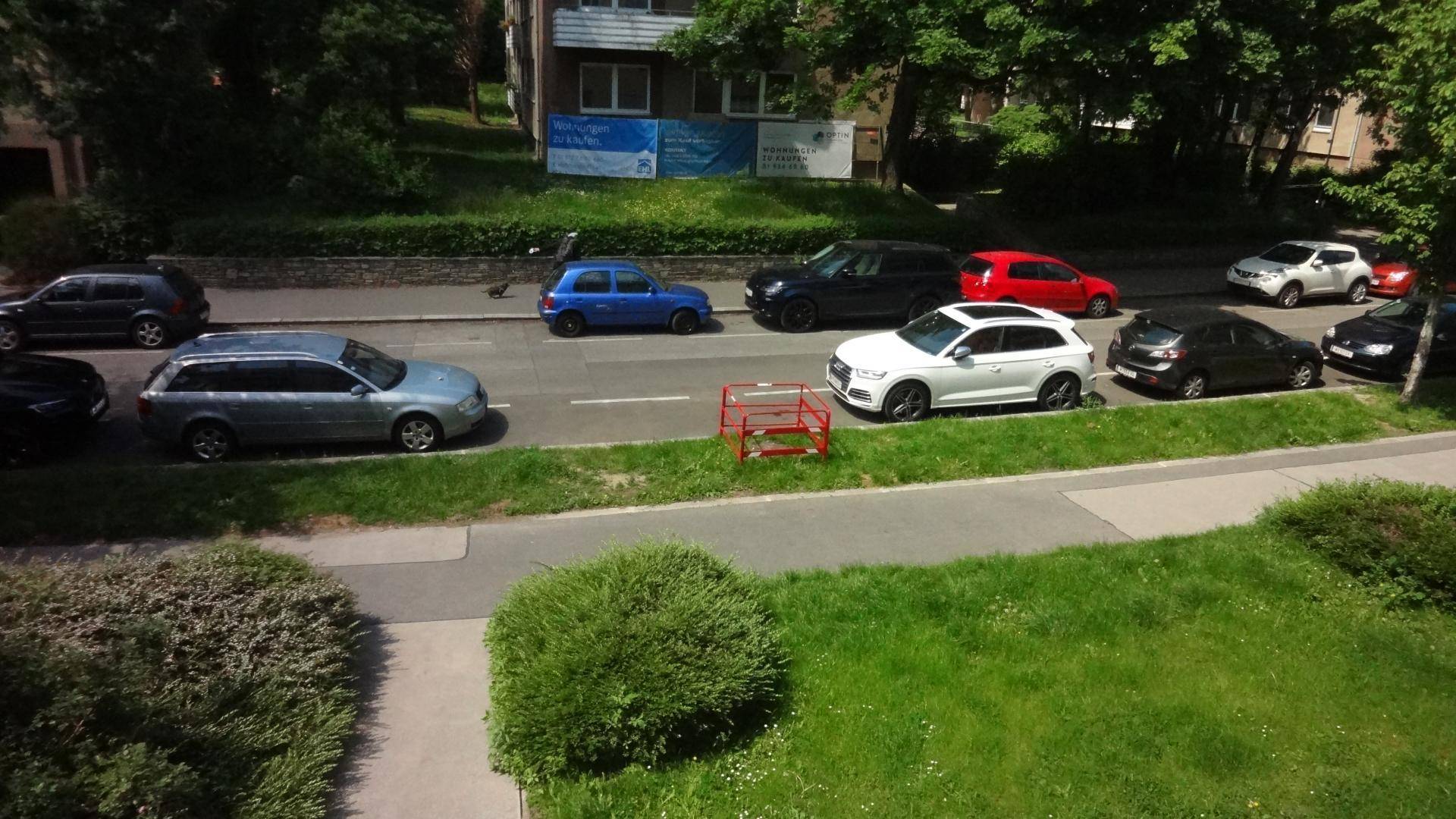 Blick vom Balkon zur Bauernfeldgasse