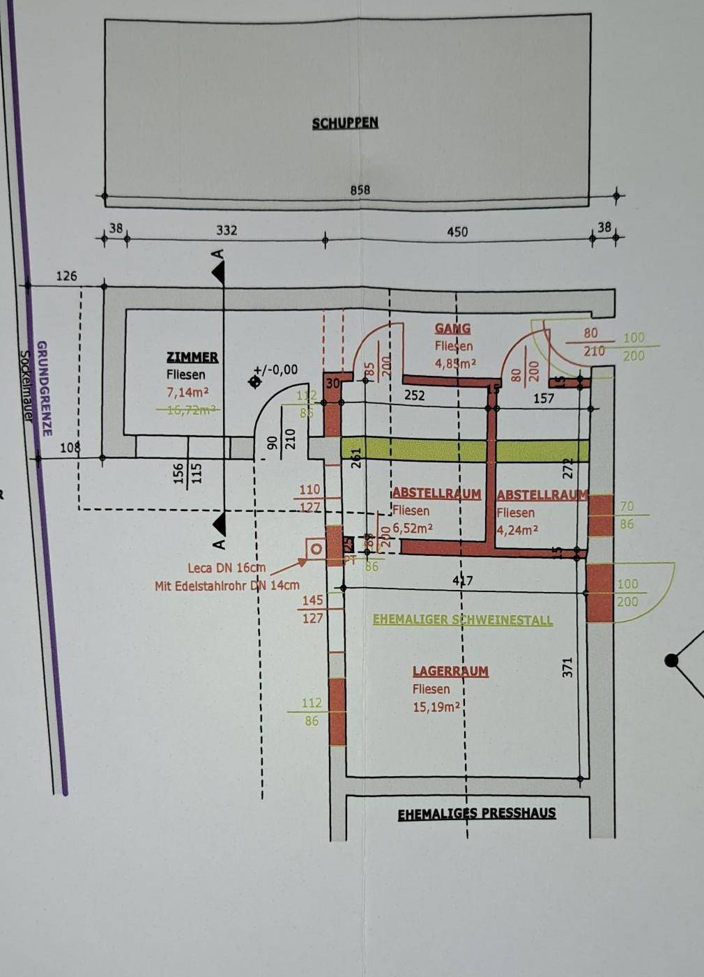 Plan Nebengebäude