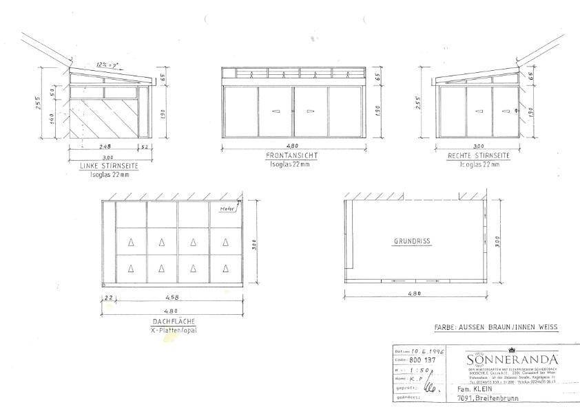 Plan vom Wintergarten