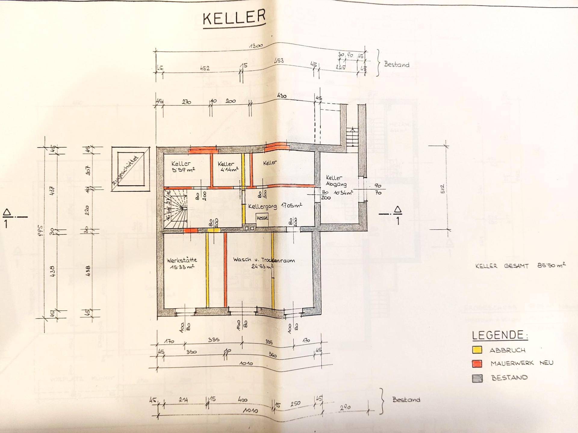 Grundriss Keller