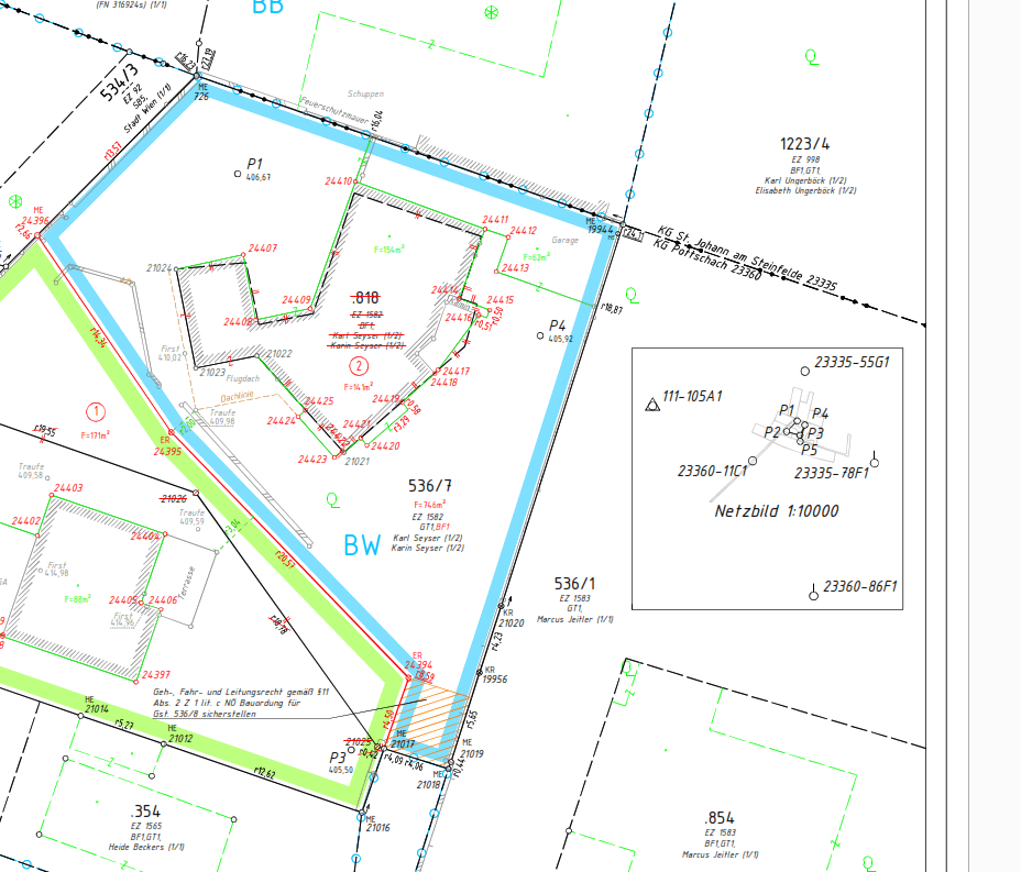 Lageplan Franz-Weiglg. 40, geschütztes schönes Grundstück in Ruhelage und Bahnhofsnähe