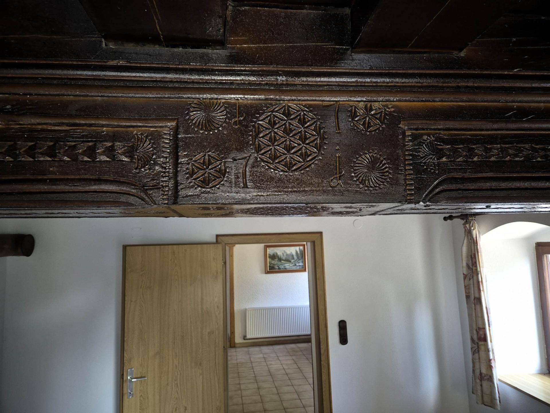 Historische Holzdecke in der Stube