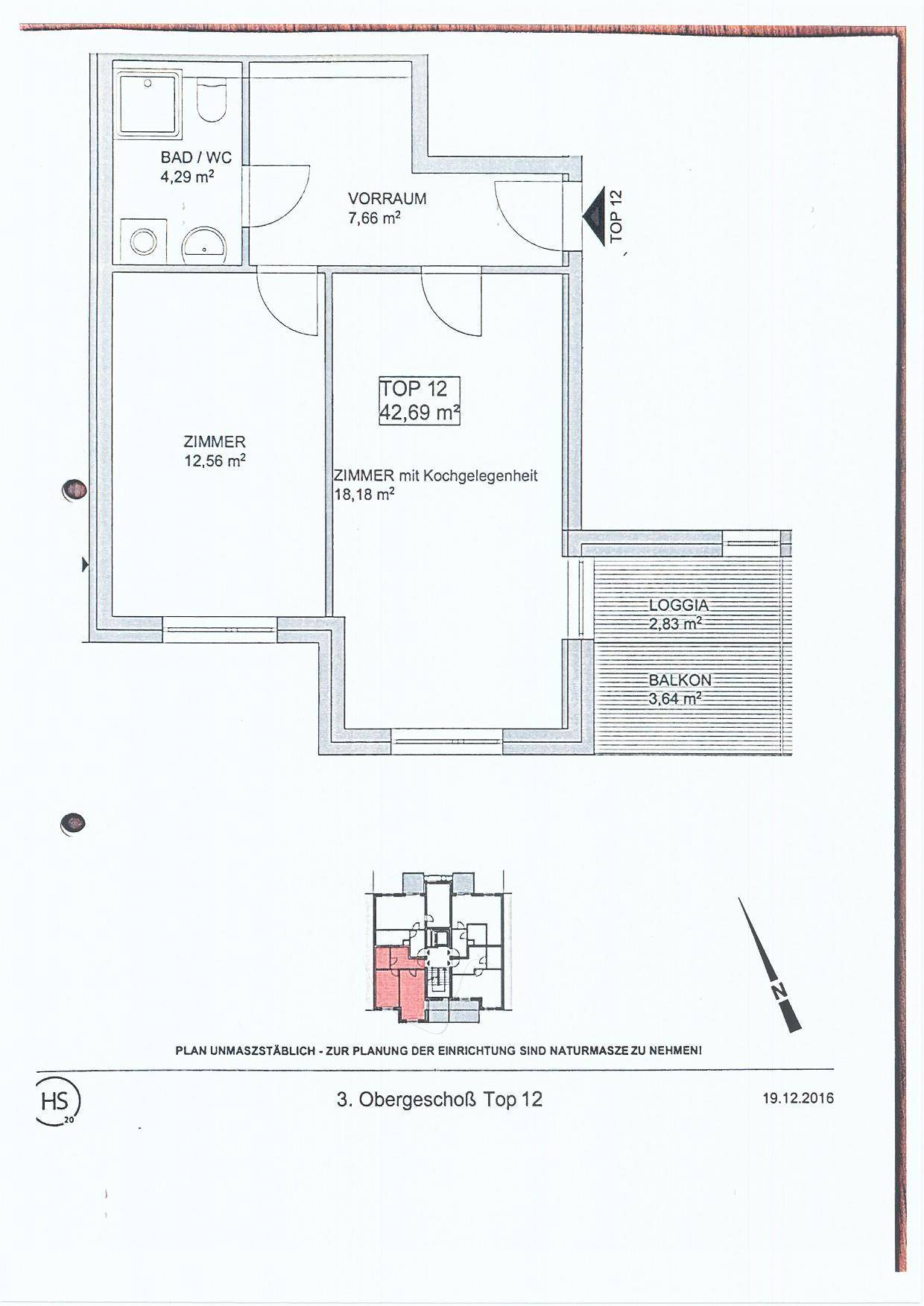 Grundriss Wohnung