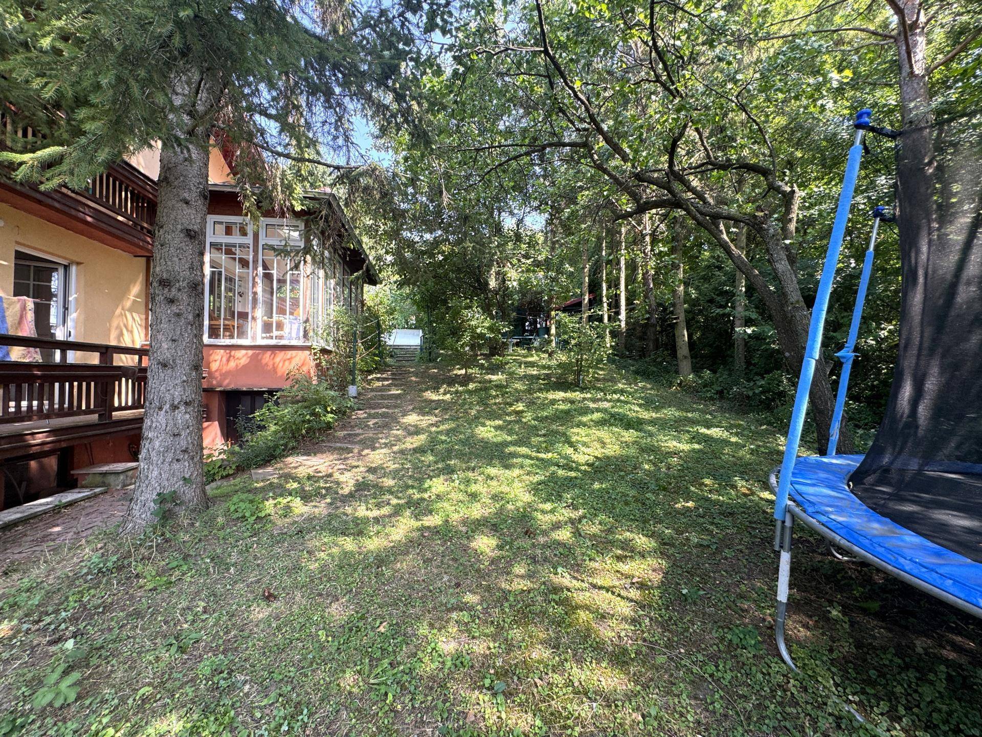Garten neben Haus