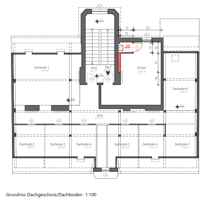 Top 7 - Rohdachboden/ Atelier