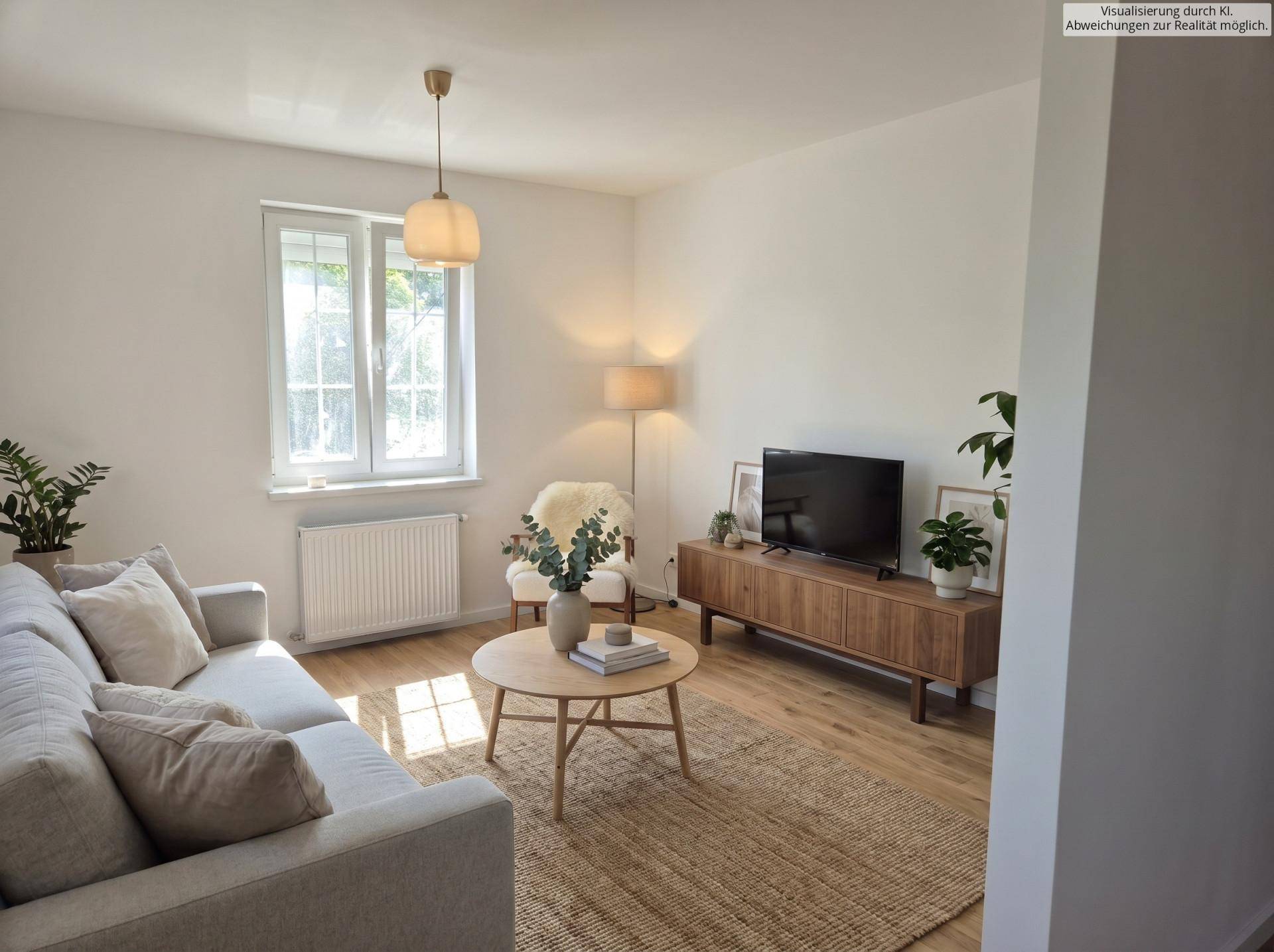 Wohnzimmer visualisiert mit KI