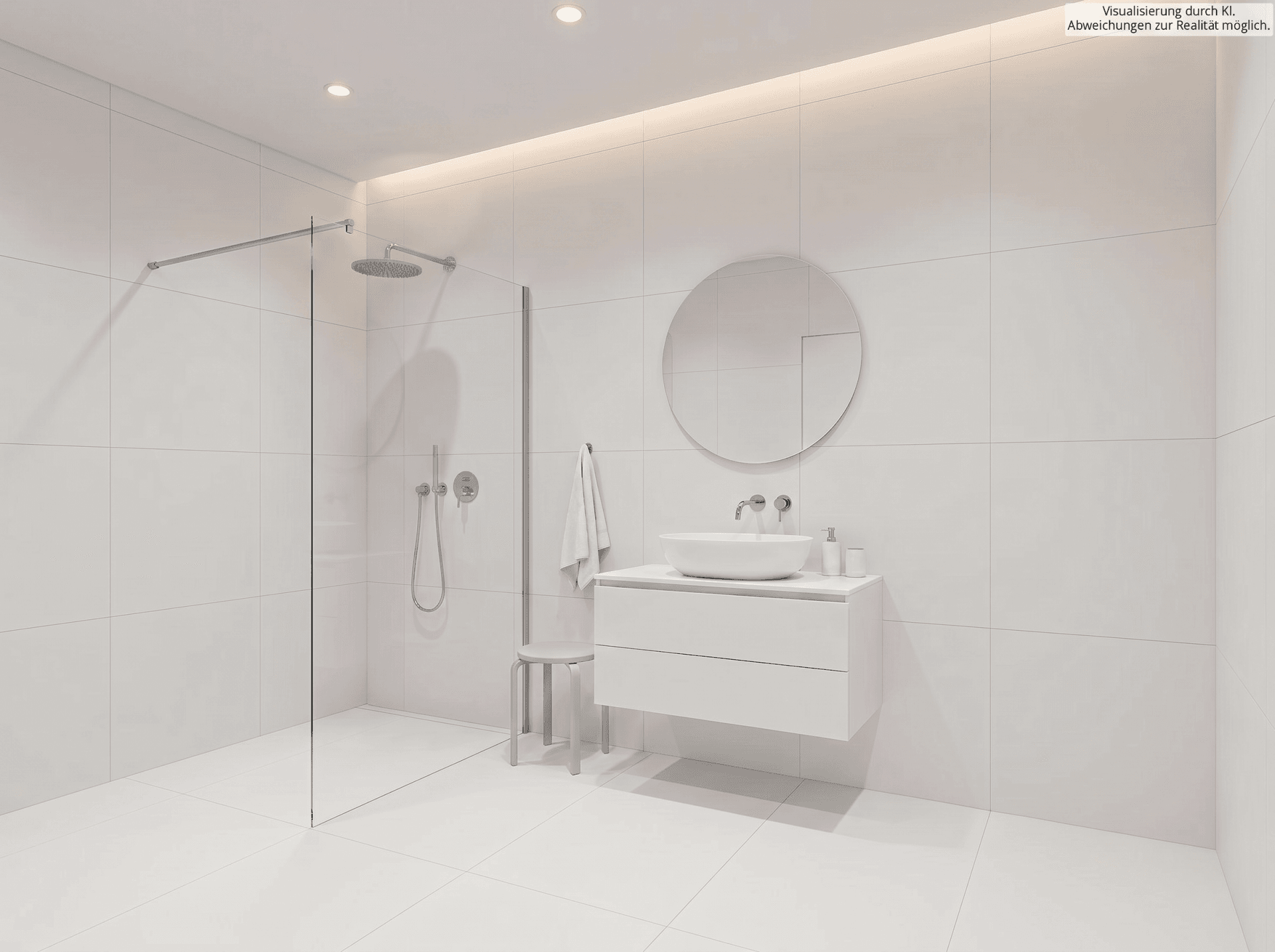 Badezimmer visualisiert mit KI