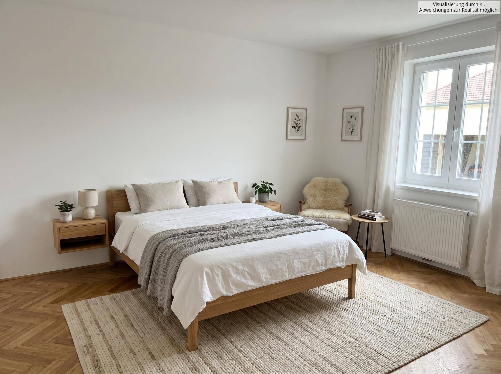 Schlafzimmer visualisiert mit KI
