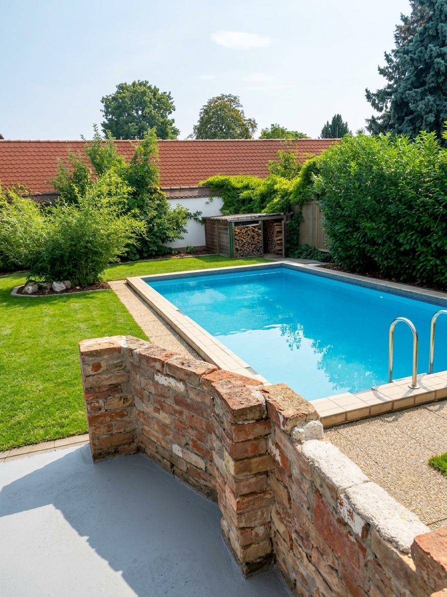 schöner Garten mit Pool