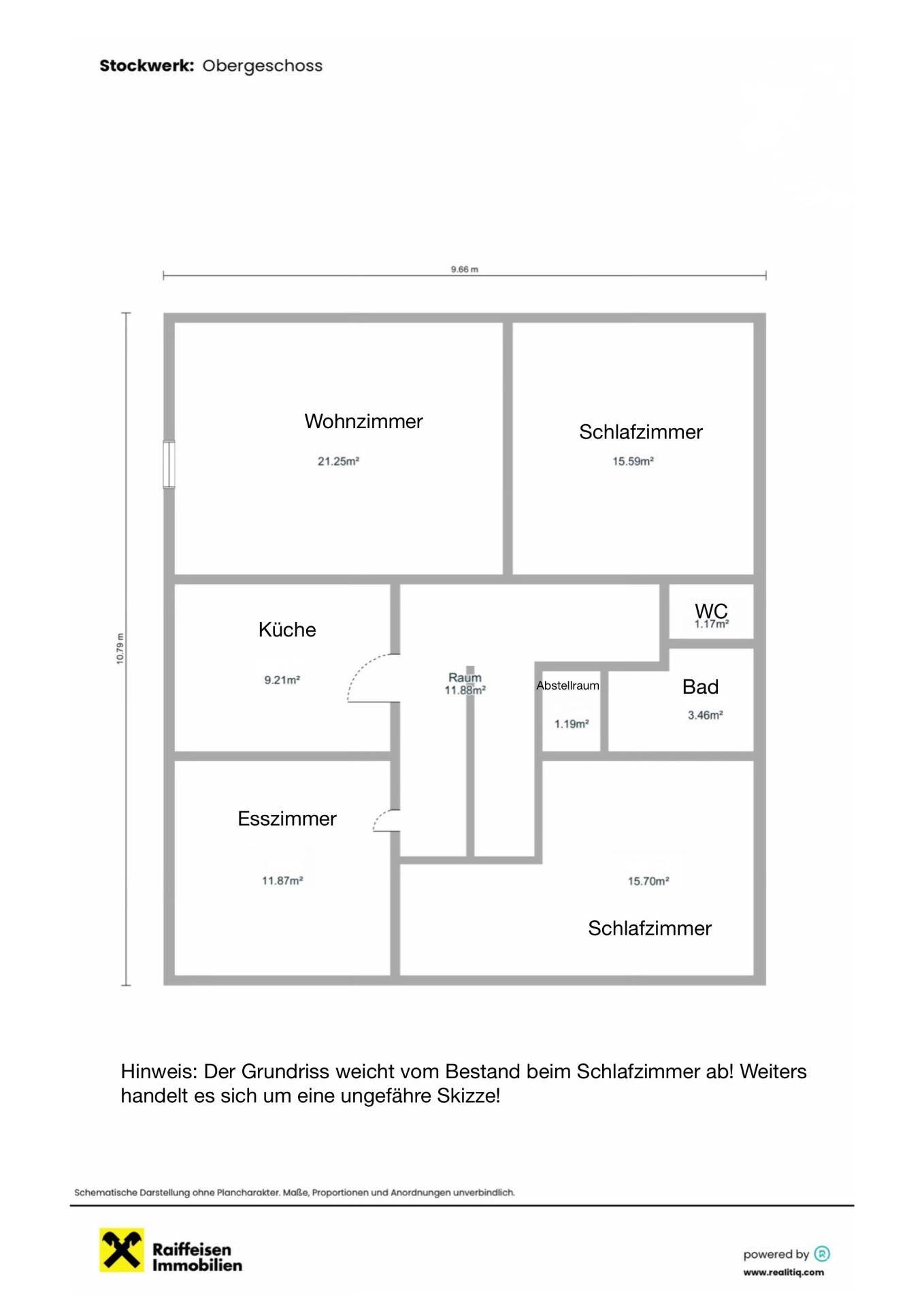 Skizze: 1. Obergeschoss
