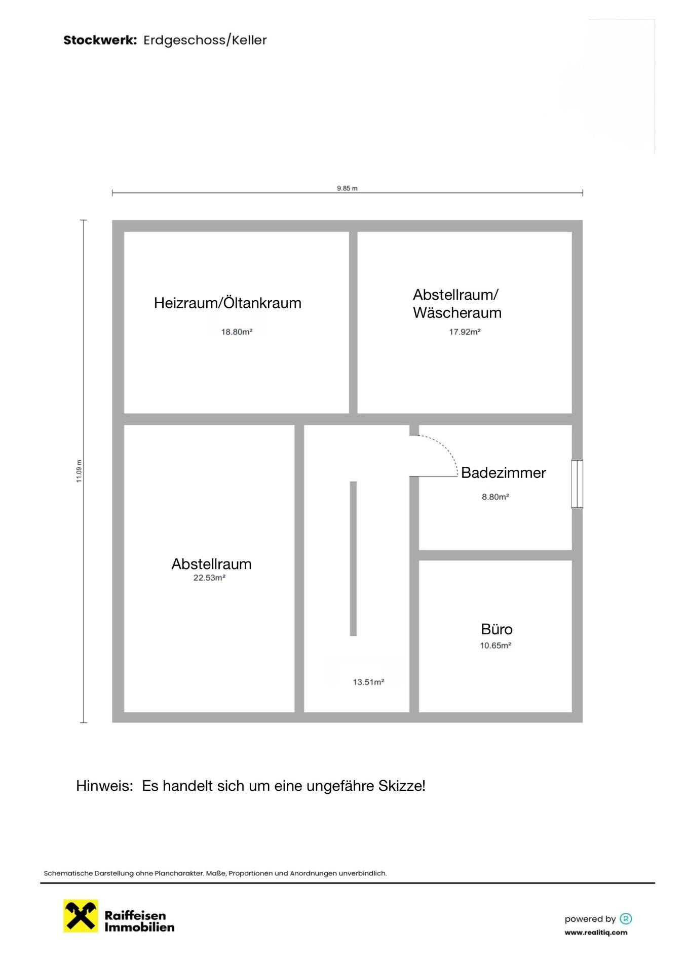 Skizze: Erdgeschoss /Kellergeschoss