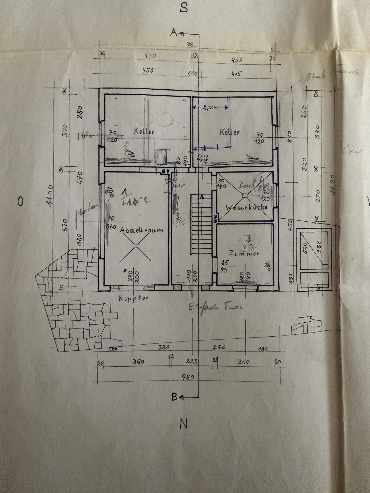 Grundriss Erdgeschoss/Kellergeschoss