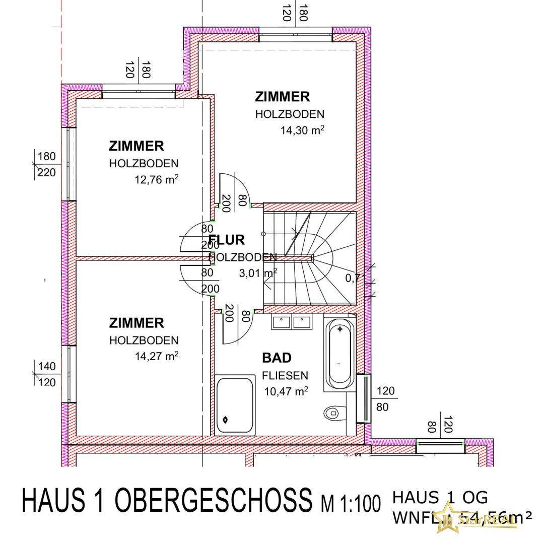 Grundriss Obergeschoss