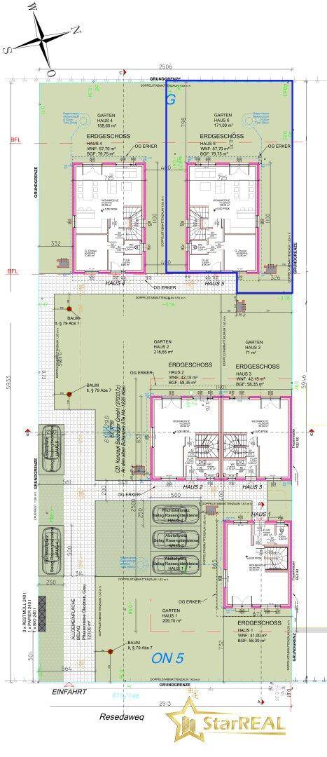 Lageplan Einzelhaus 5