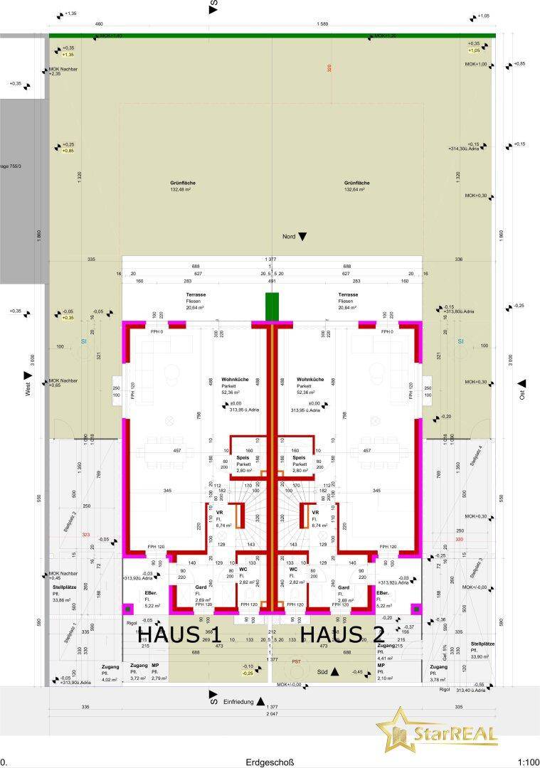 Lageplan mit Garten